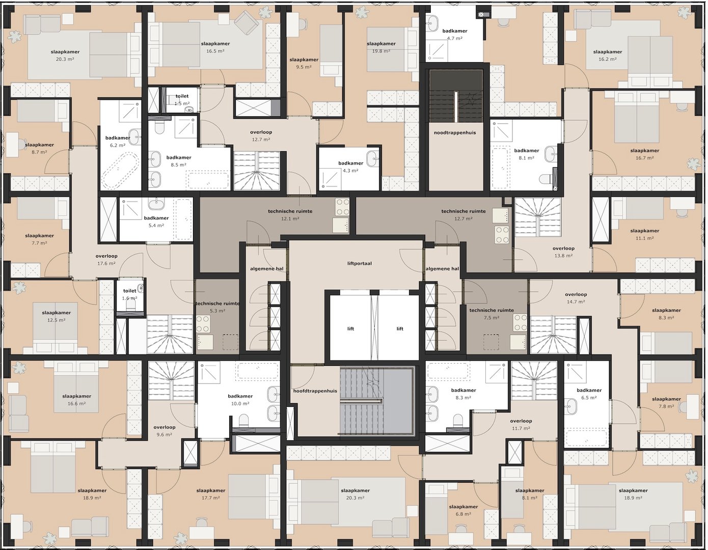 Putgraaf210 - Plattegrond Vierde Verdieping