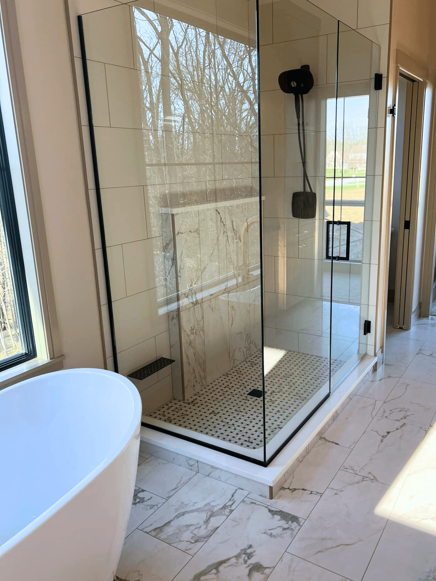 Beautiful tiled bathroom