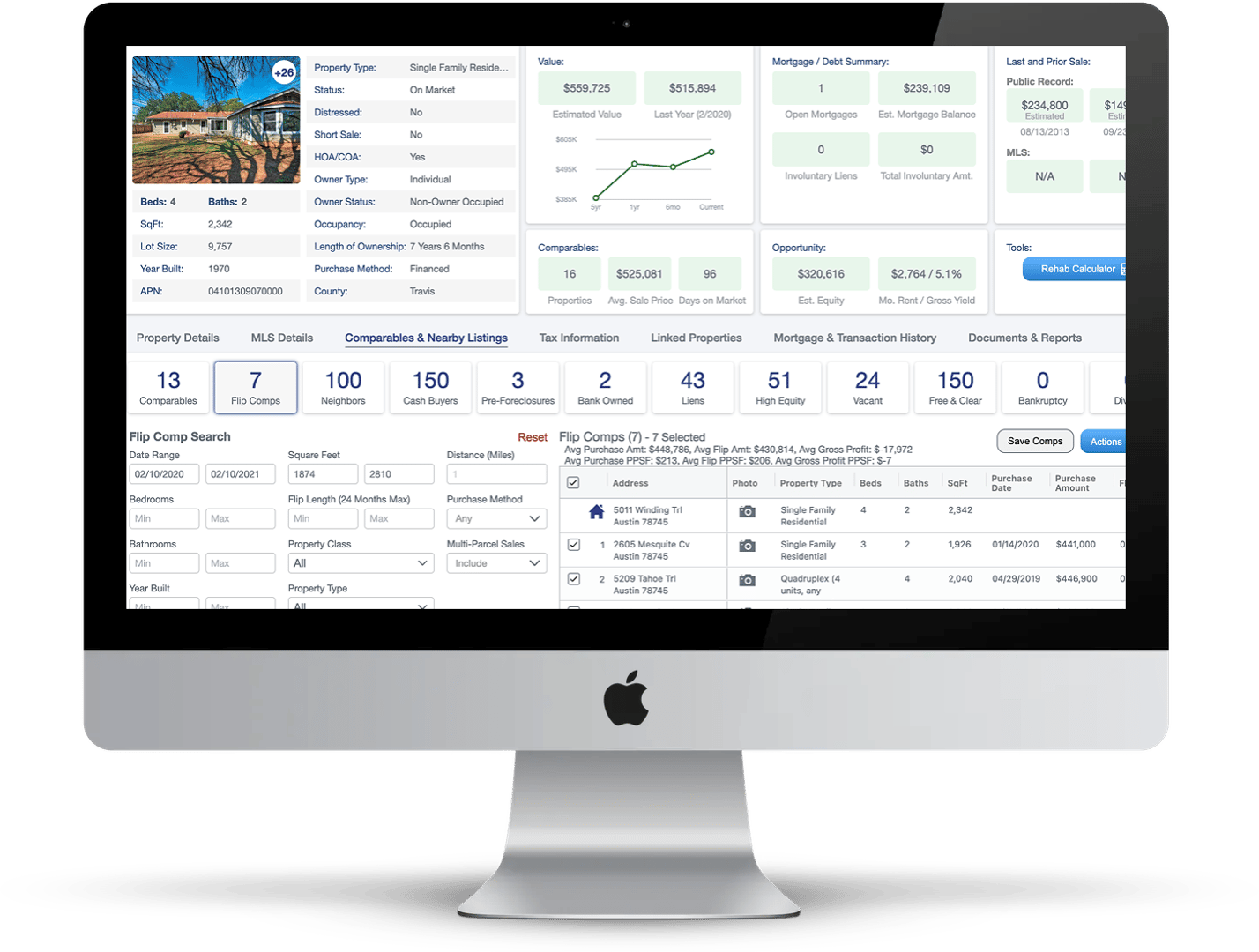 Property evaluation and market analysis for real estate investments