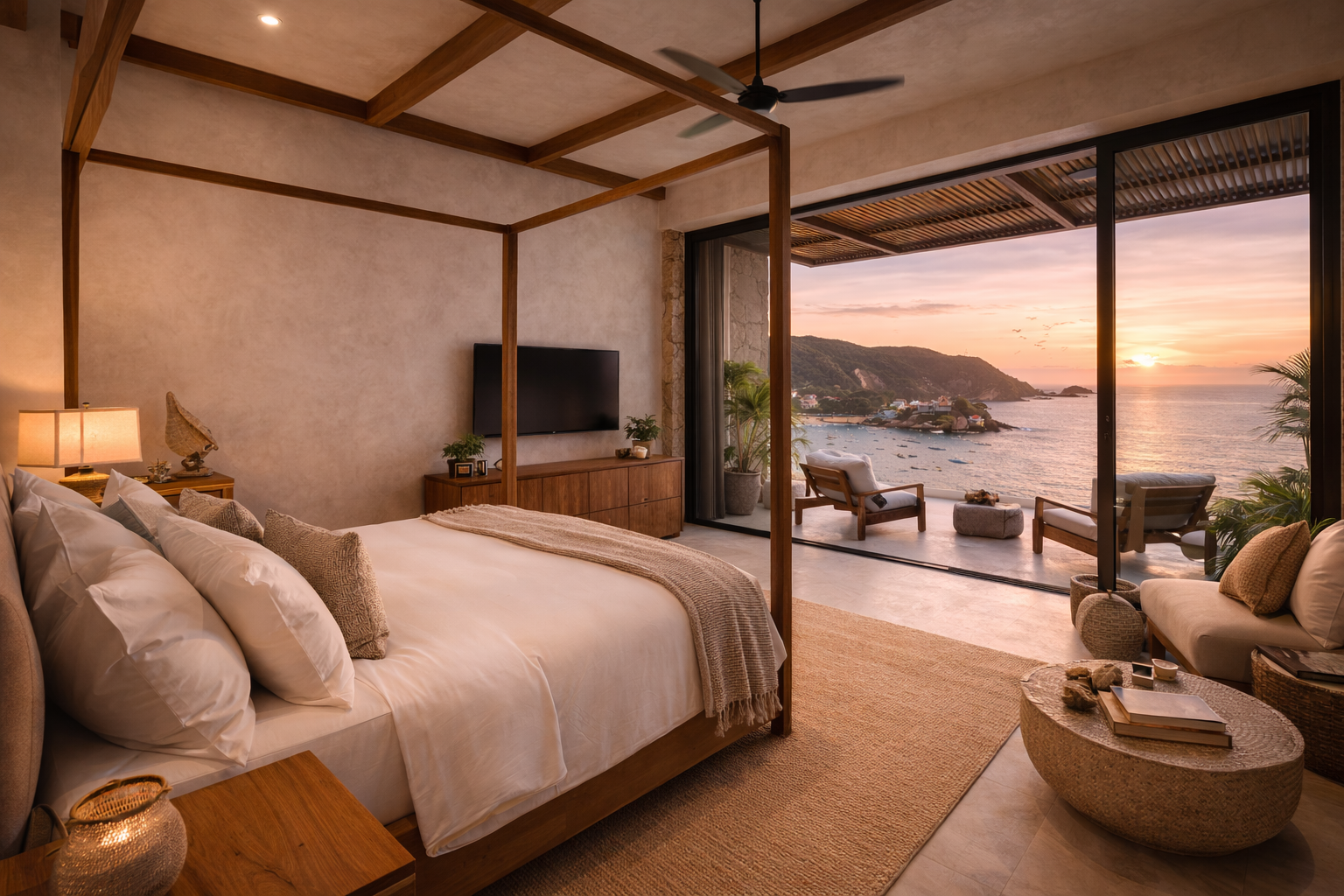 Recámara Town Houses Puerto Ángel