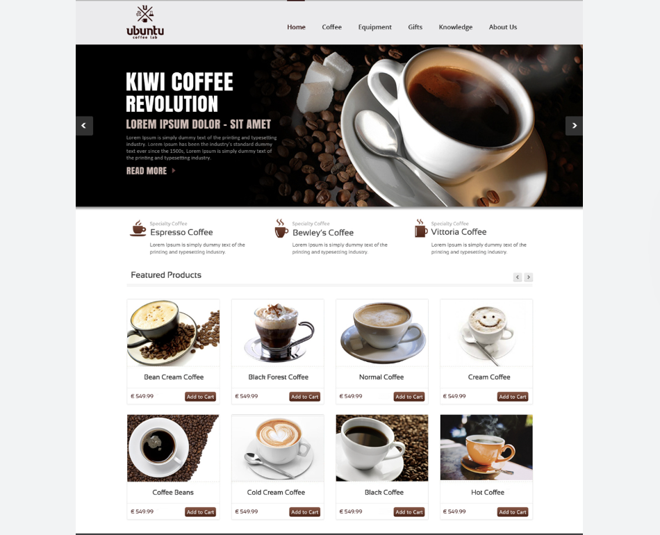 Website Coffee Shop