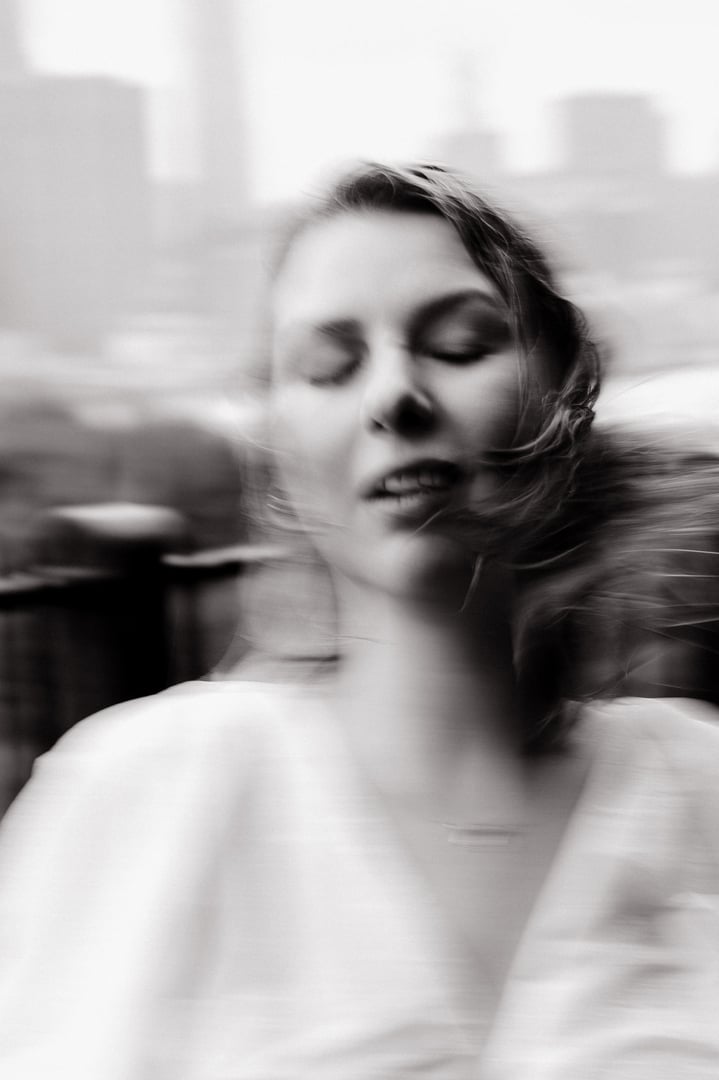 Black and white artistic portrait