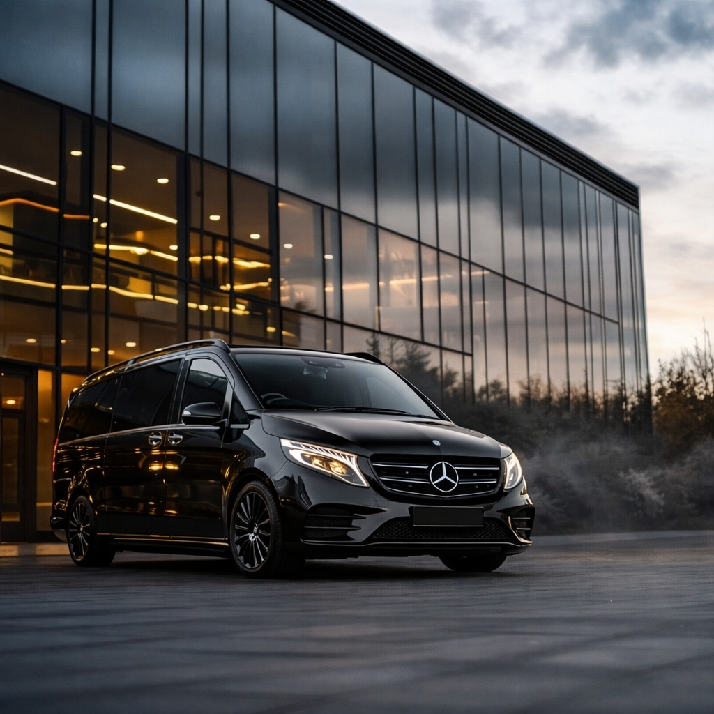 Mercedes Van VTC noir professionnel