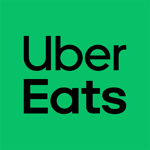 Uber Eats logo with black text on a green background.