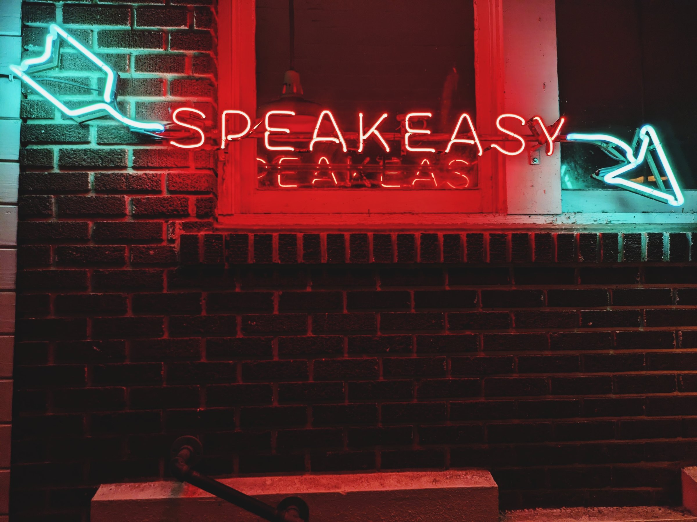 Wandering around a new town on vacation and found a speakeasy.