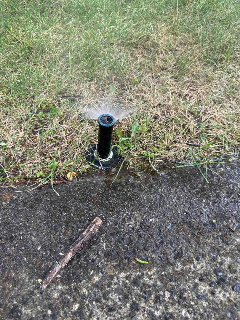 After sprinkler repair