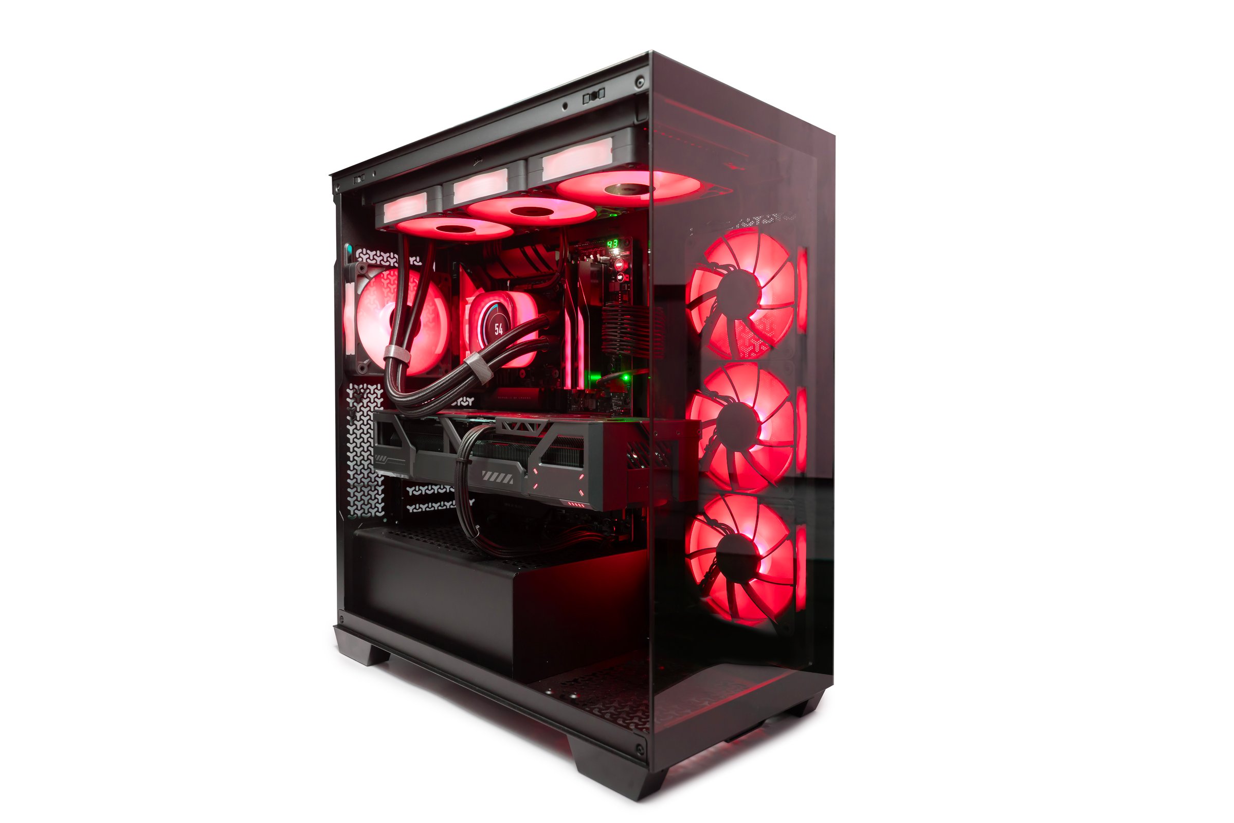 Gaming PC case with RGB lights