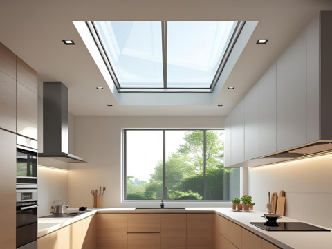 Premium aluminium skylight installation
