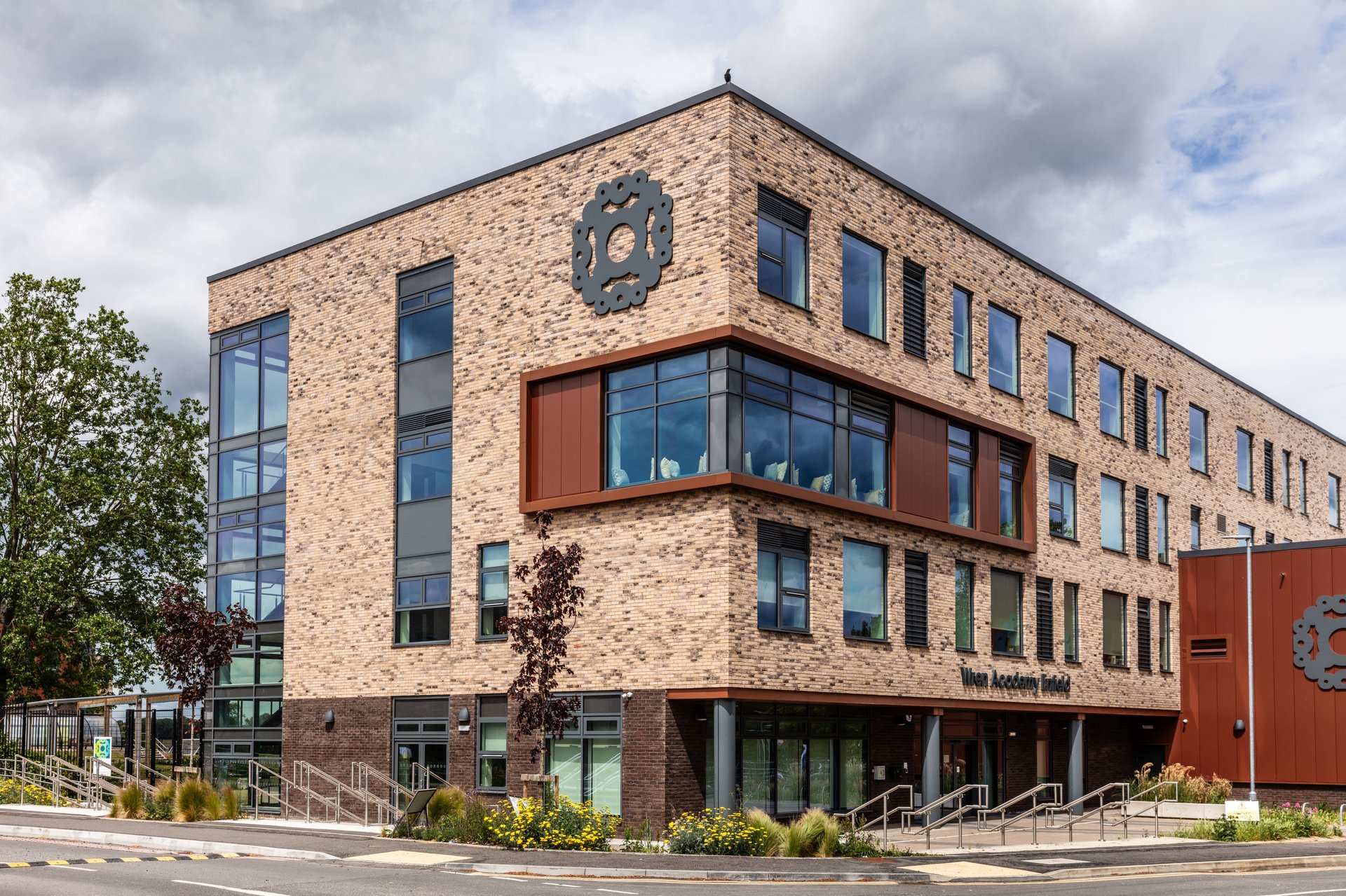 Modern secondary school building exterior