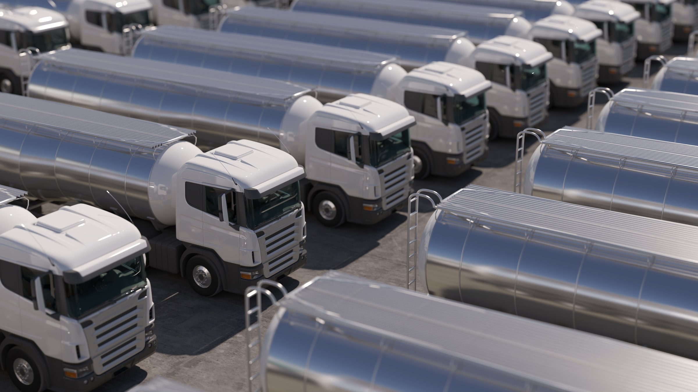 Oil Gas Transport Truck landing stage ready to export transport.