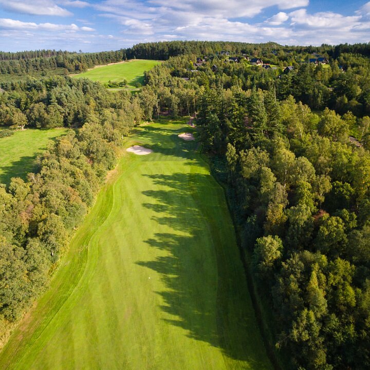 Championship golf course at Slaley Hall with beautiful countryside views