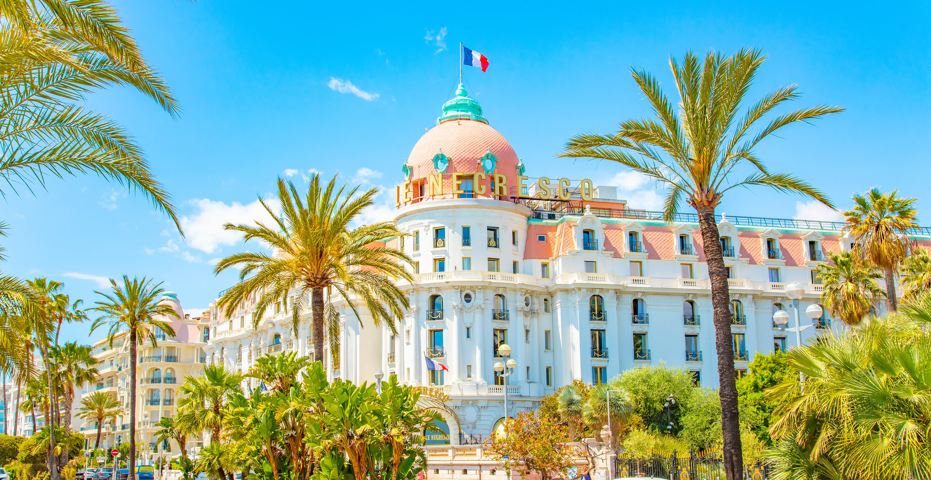 Nice, France - 29 August, 2024: Famous Le Negresco luxury hotel in Nice city centre