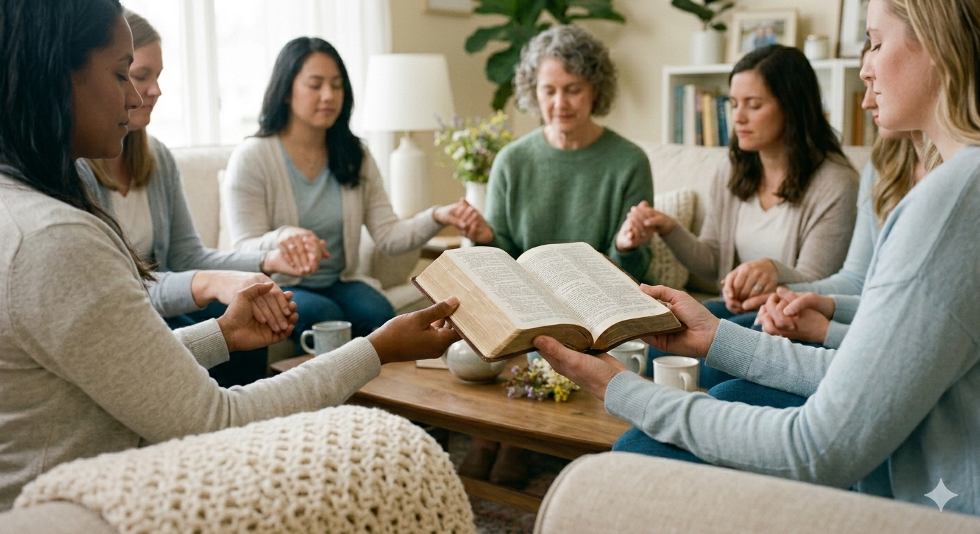 Mulheres orando juntas