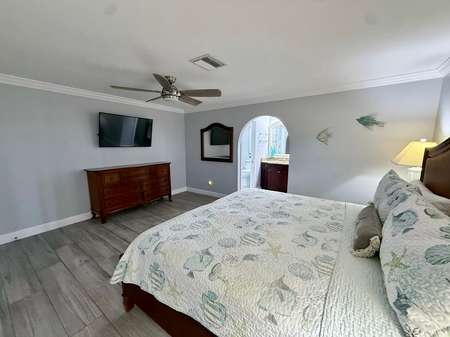 Master bedroom at Salt Life Villa