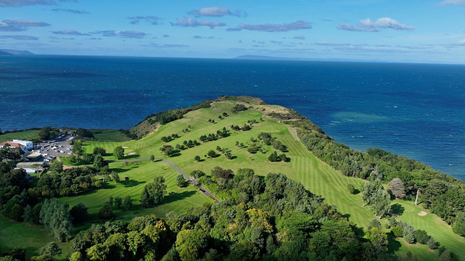Aerial view of Larne Town Golf Club Cairndhu Golf Club County Antrim Northern Ireland 03-10-22