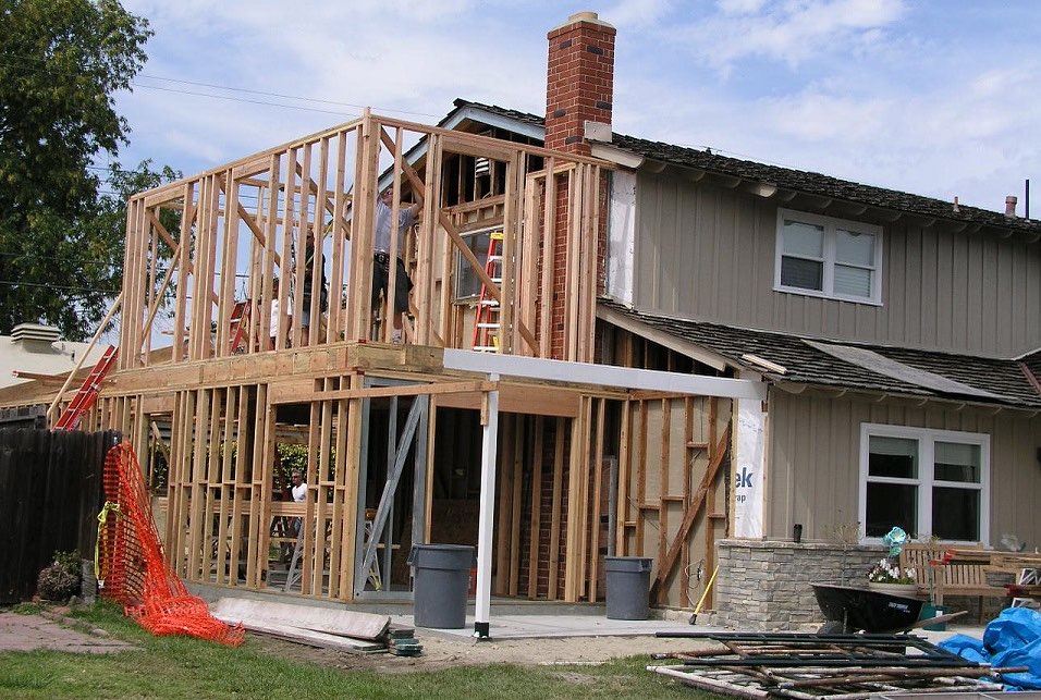 Home addition construction project