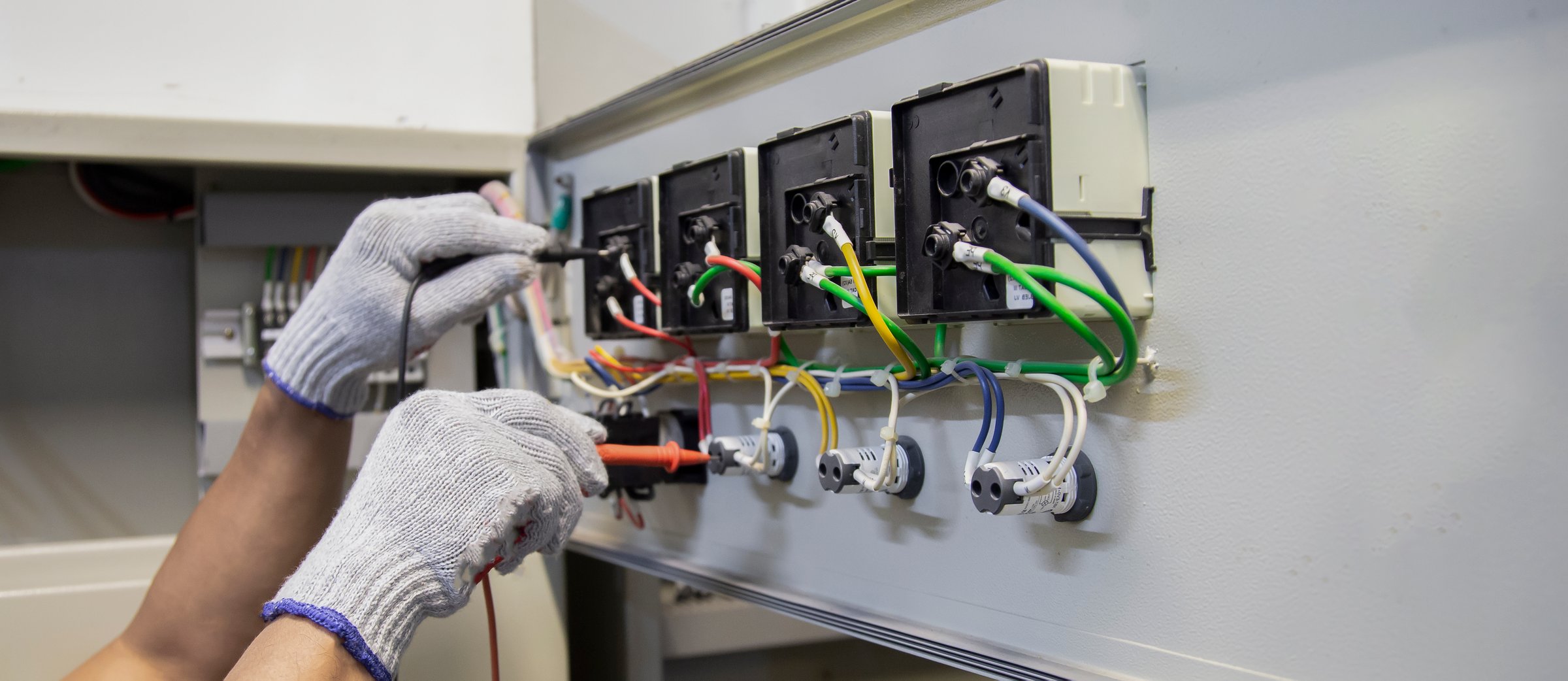 Technicians use multimeter to test or diagnose electrical control devices.