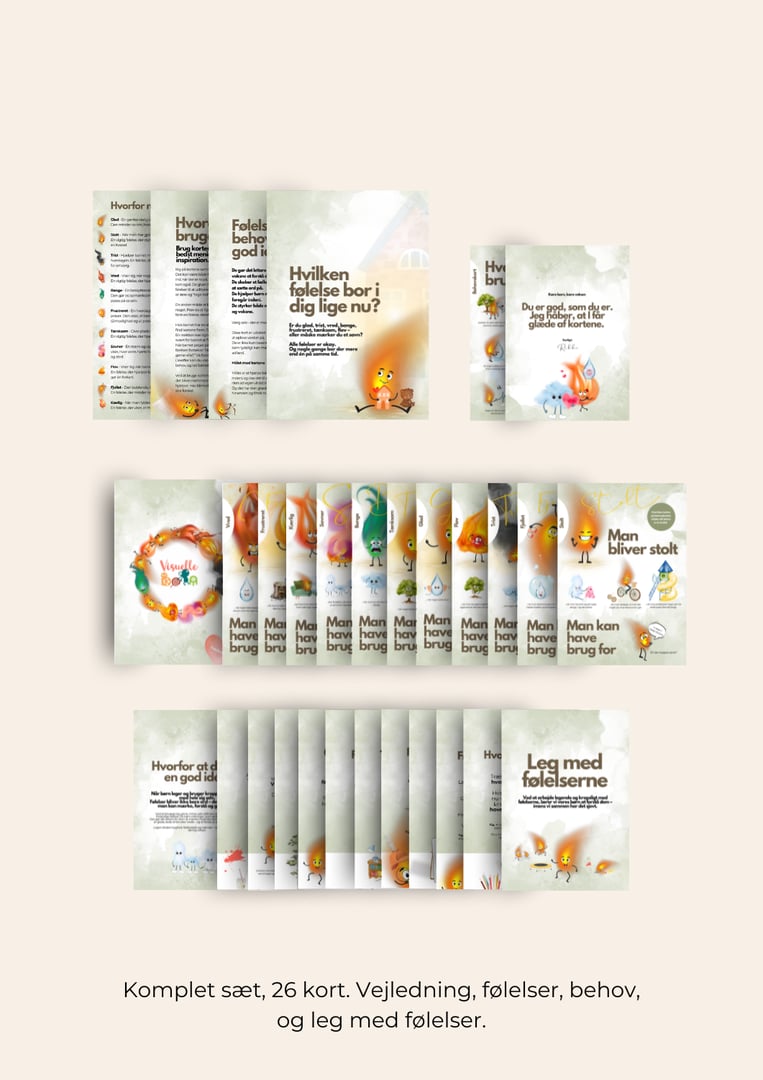 Hvad bor i dig? - Komplet sæt med følelseskort