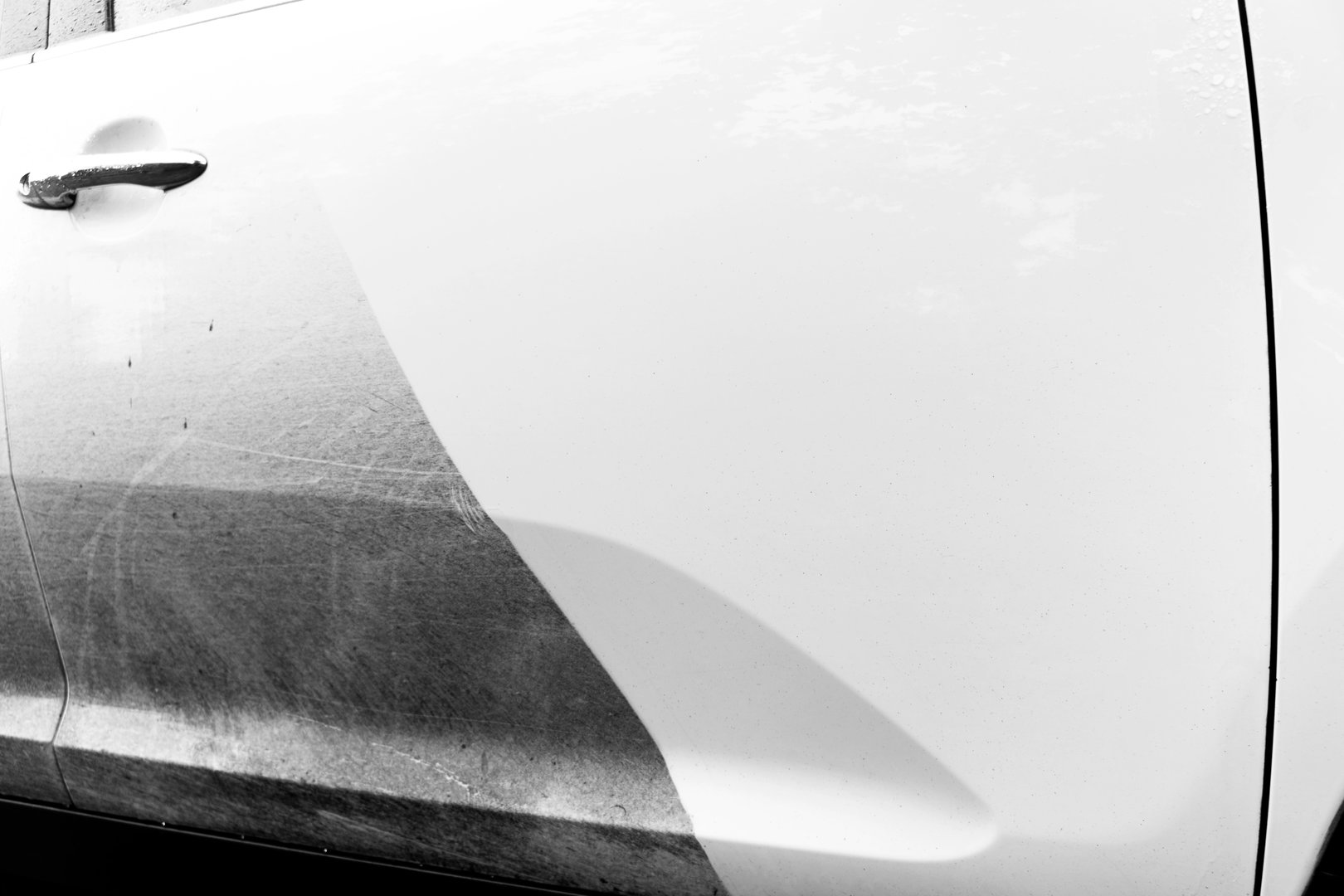 Car cleaning before and after