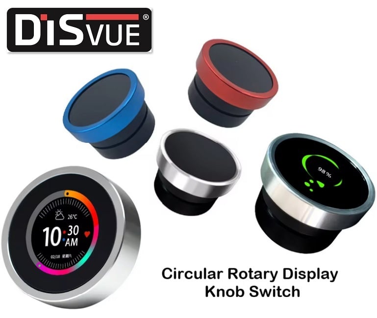 circular display rotary switch met geïntegreerd touchscreen en bediening