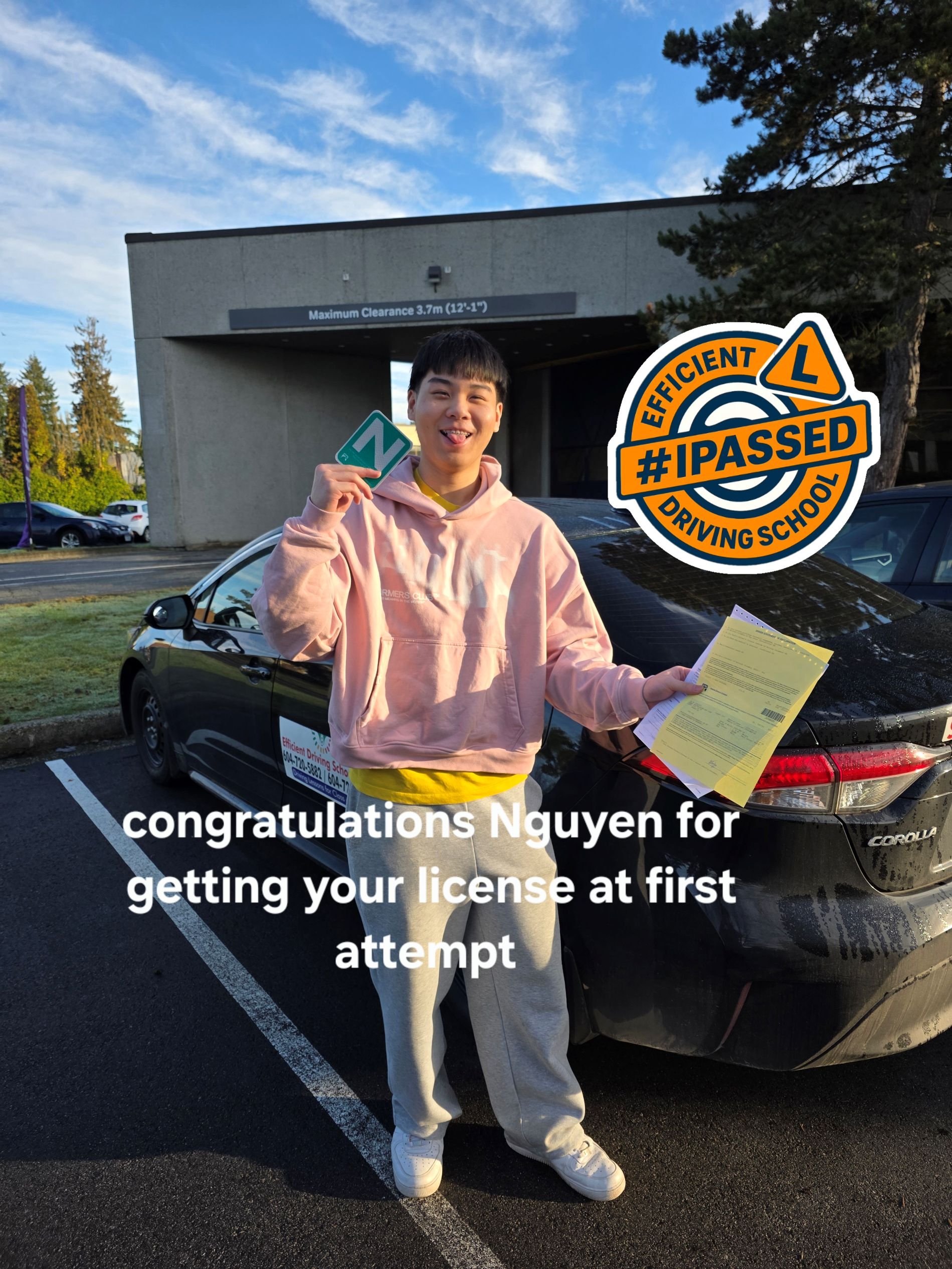 Success story from Efficient Driving School student