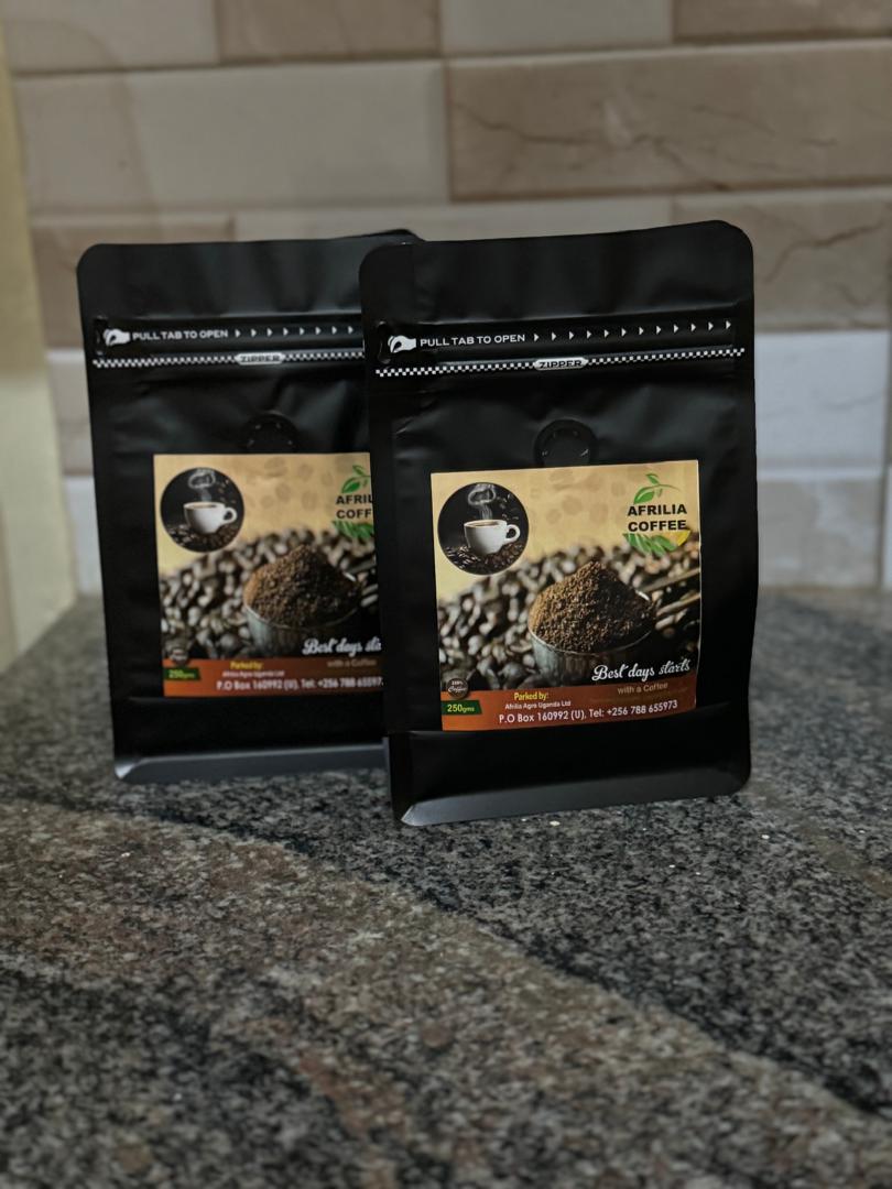 Afrilia Coffee Beans - Two black coffee packs