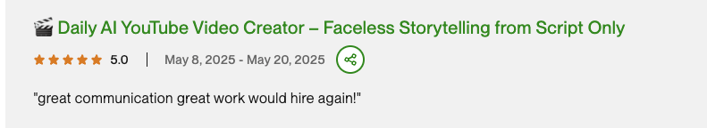 Client testimonial review