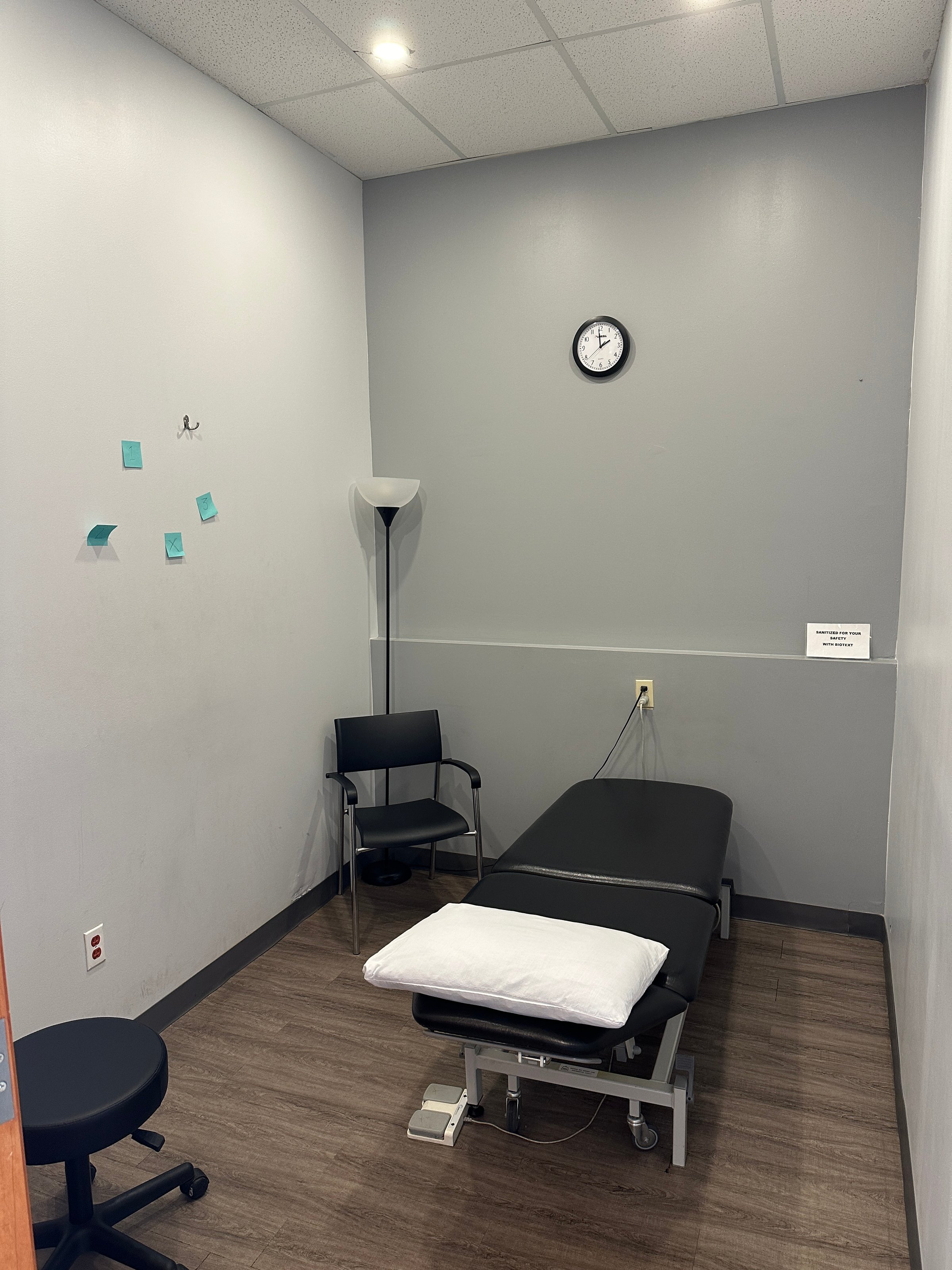 Massage room at Carleton Place clinic