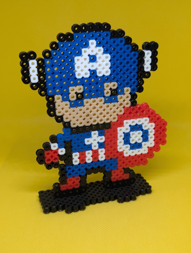 Captain America Perler Bead Item