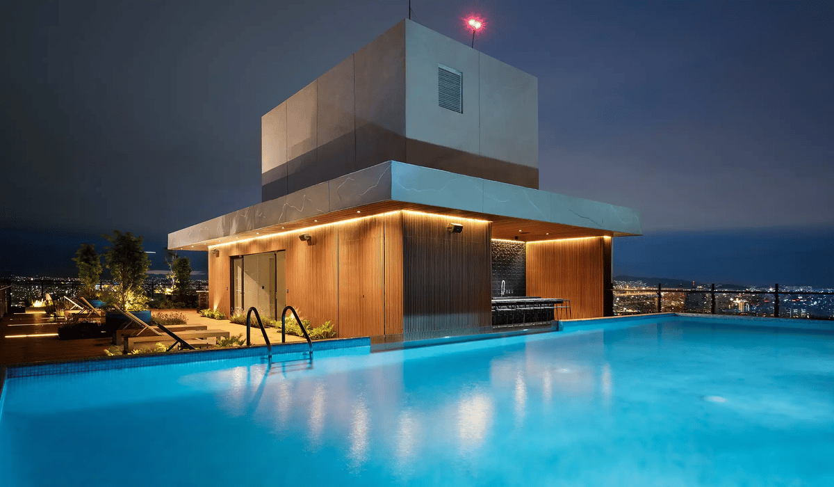 Skypool con vista espectacular del residencial