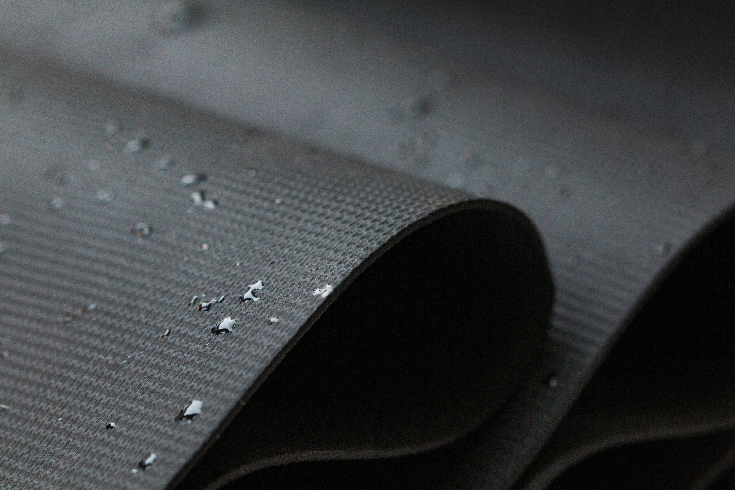Close-up shot of EPDM rubber membrane. Dilatation EPDM profile..
