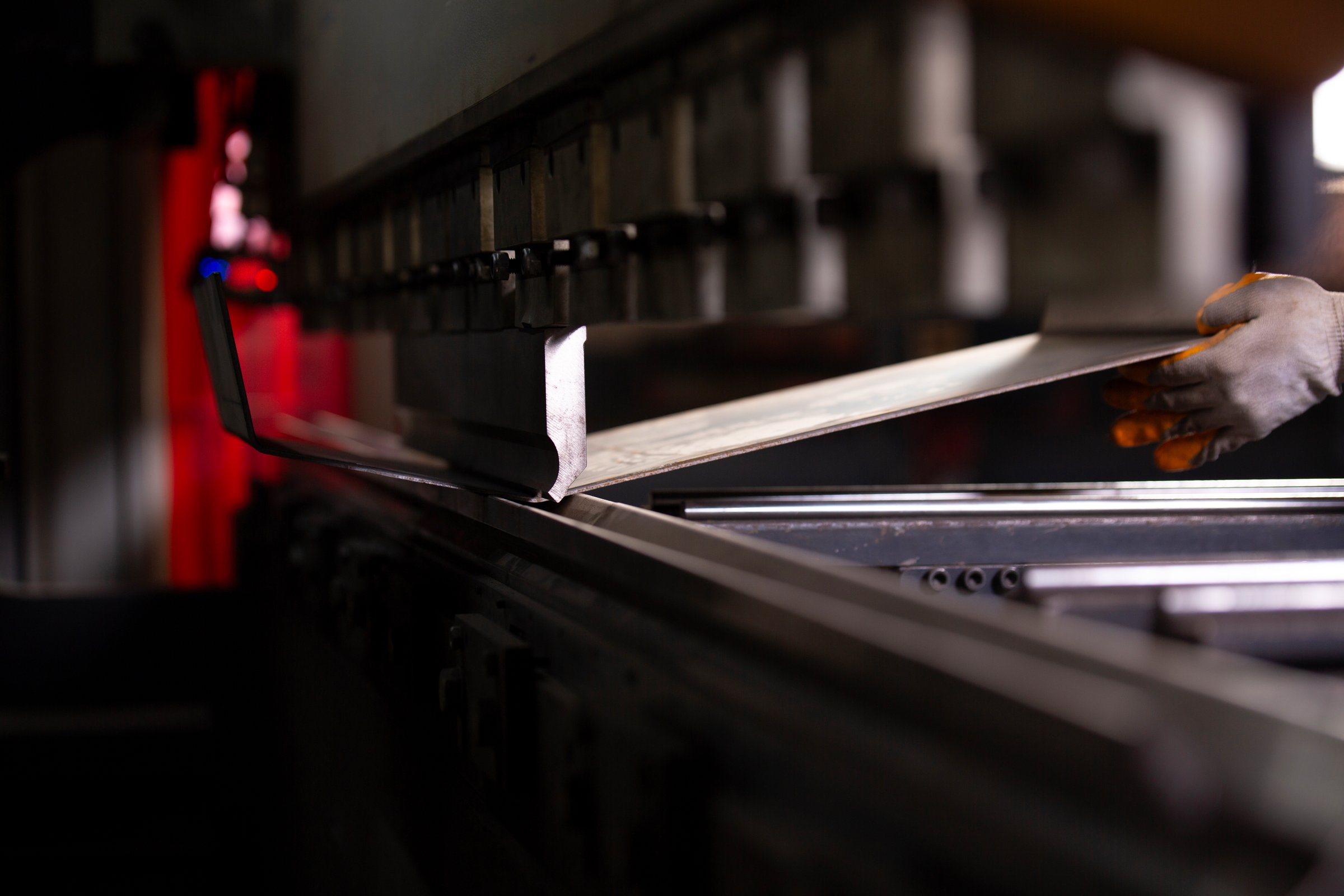 Paper metal bending in modern industrial factory: precision engineering
