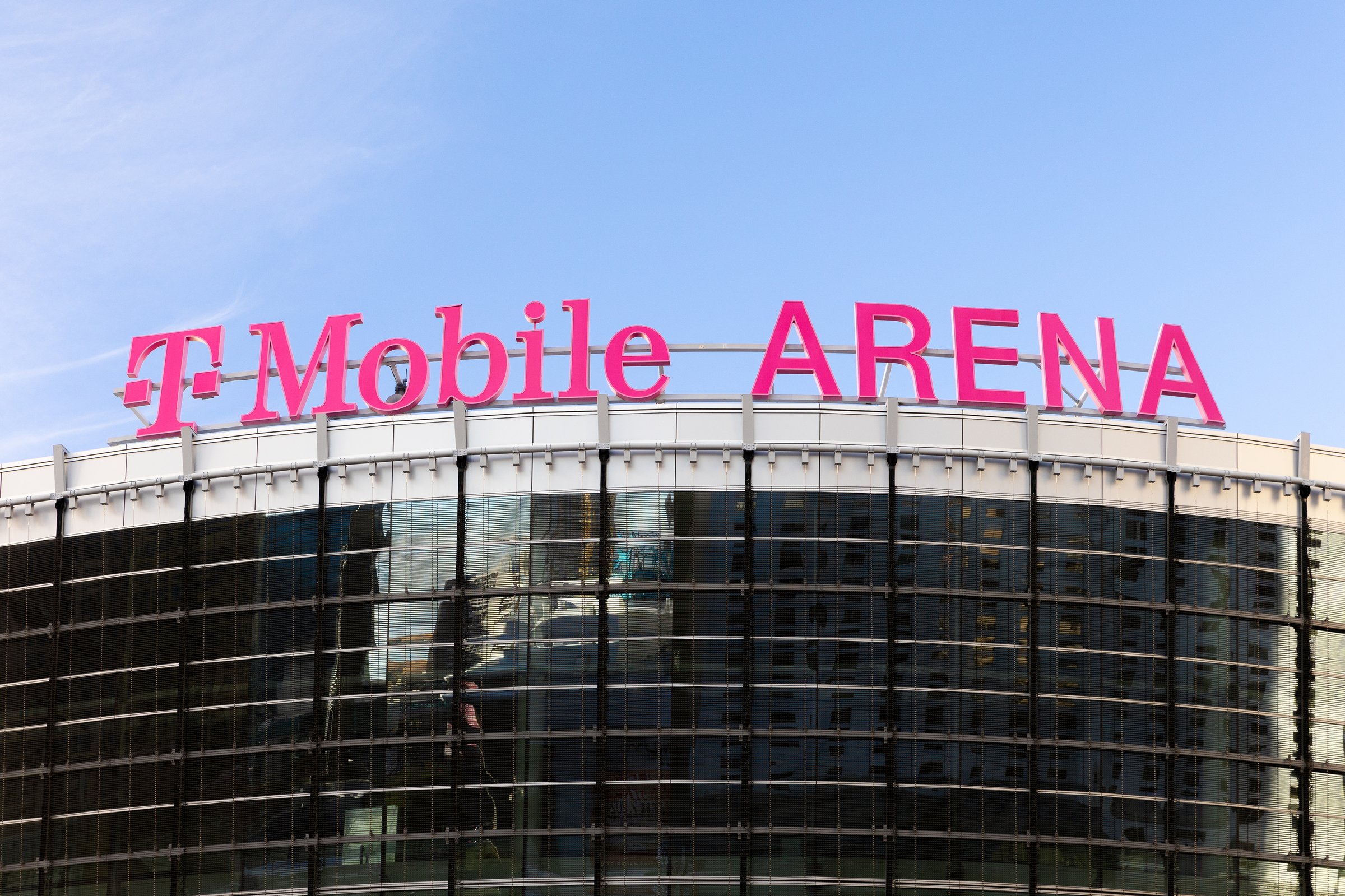Las Vegas, NV, USA - November 10, 2024: T-Mobile Arena is a sports, concert, and event venue located near the Las Vegas strip and home to the NHL's Las Vegas Golden Knights.