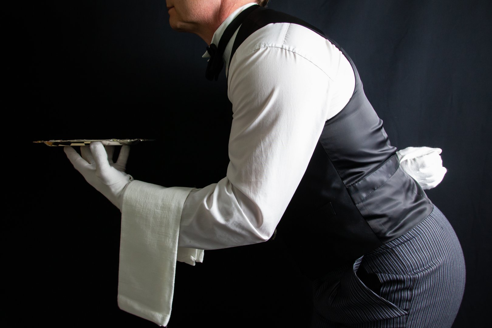 Butler With Tray At Your Service