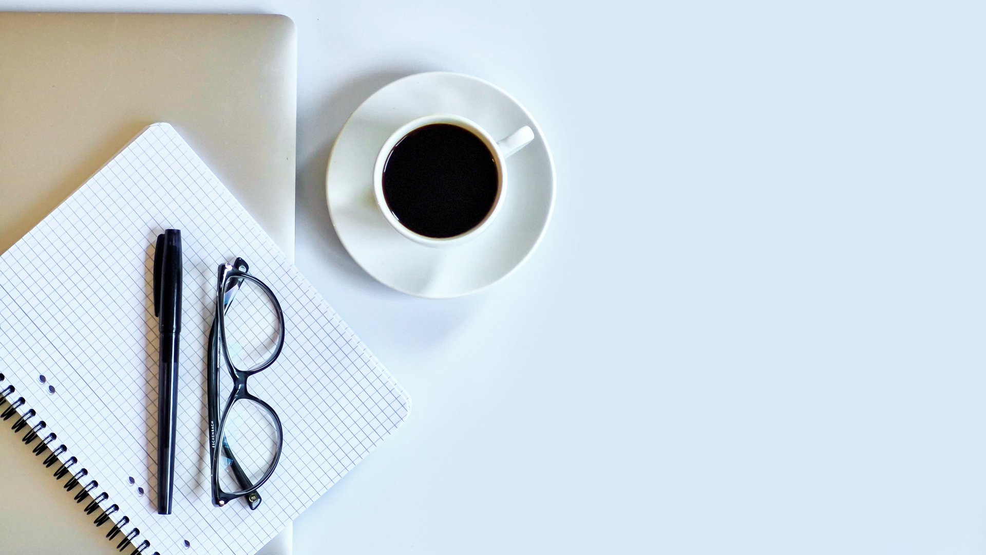 design of workplace in home office with modern equipment and objects. High quality photo