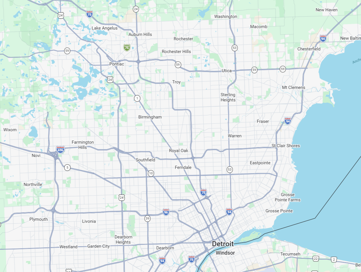 Southeast Michigan Map