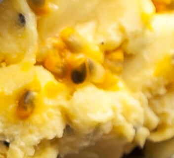 Passion fruit ice cream