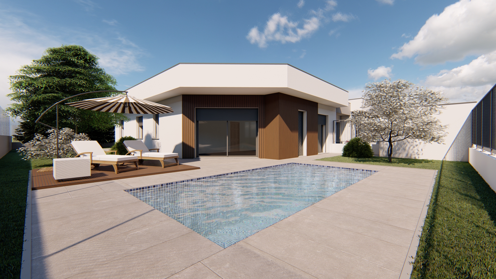 Villa con piscina - vista esterna