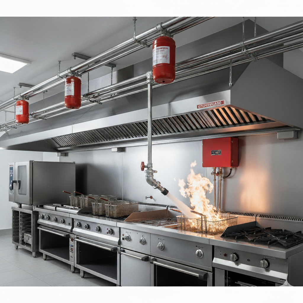 Sistemas contra incendios fijos y supresión para cocinas