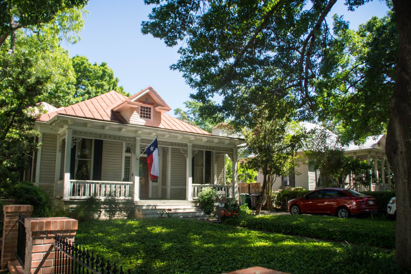 San Antonio, Texas - April 20th, 2019: One of the houses in King William Historic District