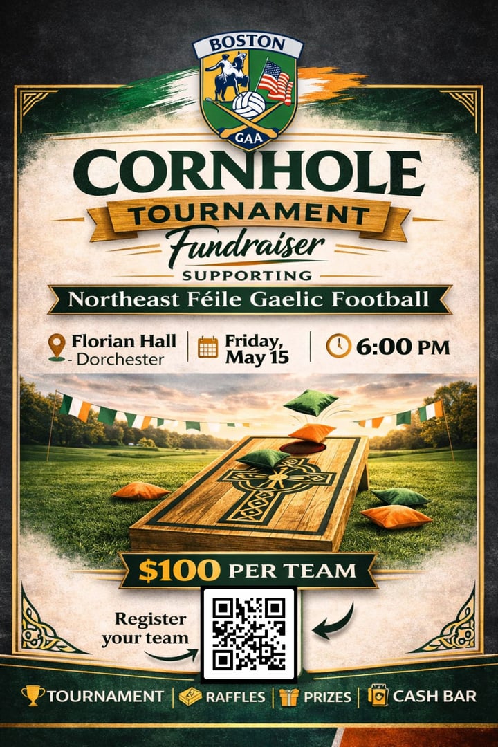 Gaelic Athletic Association Fundraiser Flyer