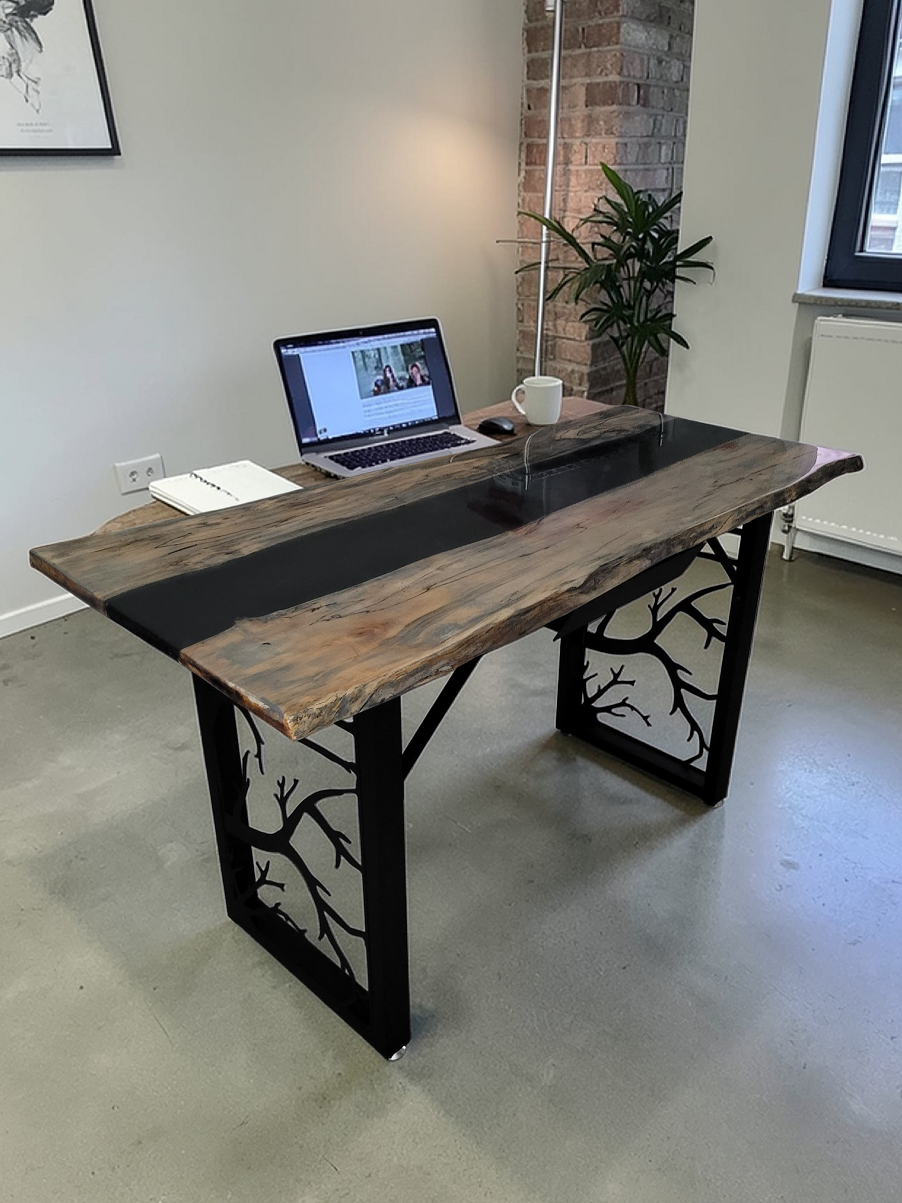 Old to New Desk Black Resin