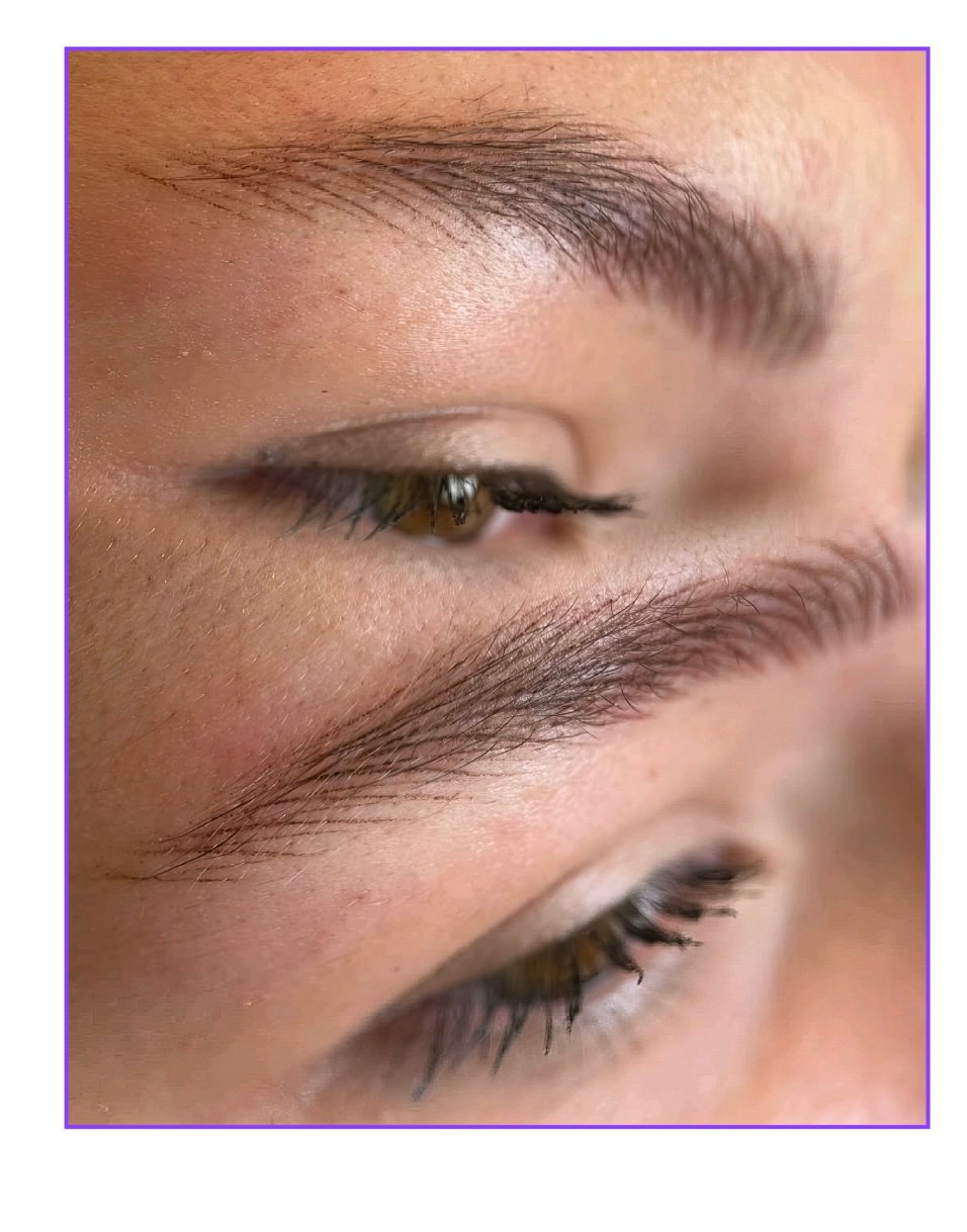 Brow transformation before and after