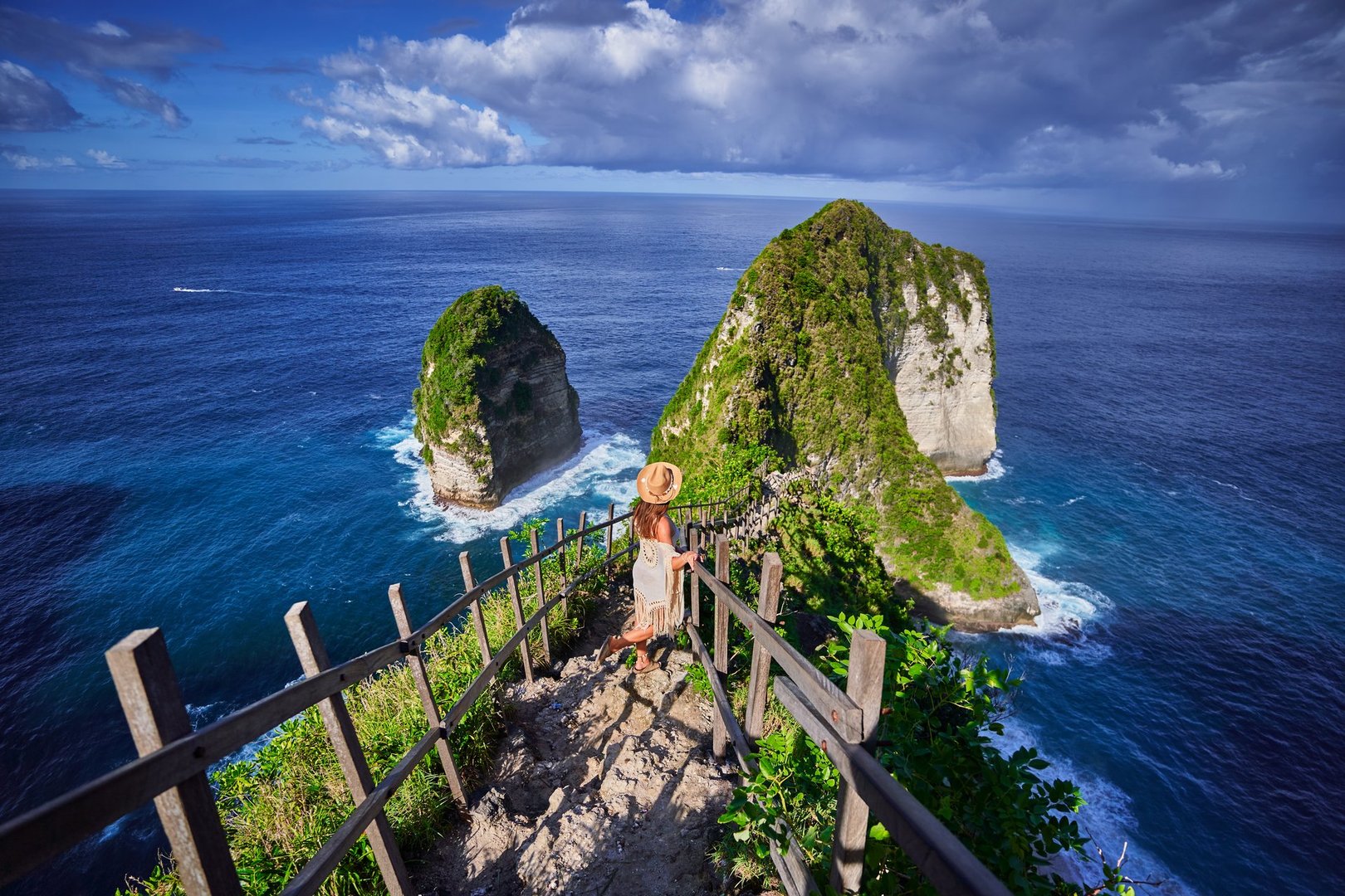 Mediterranean island scenic coastal view