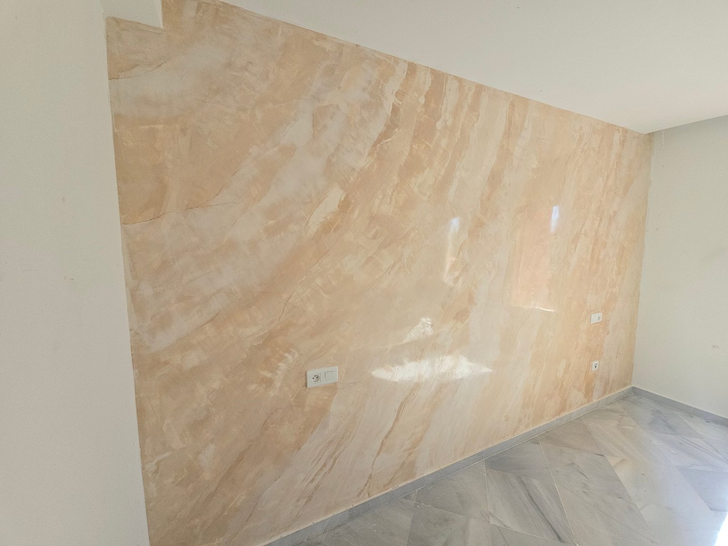 Fantasy marble polished plaster finish