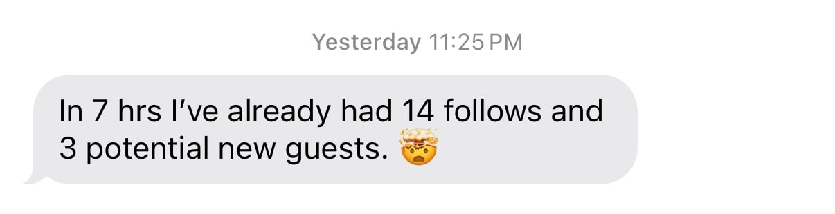 Client testimonial screenshot