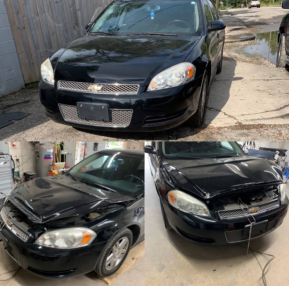 Collision repair work at Campbell's Collision Repair