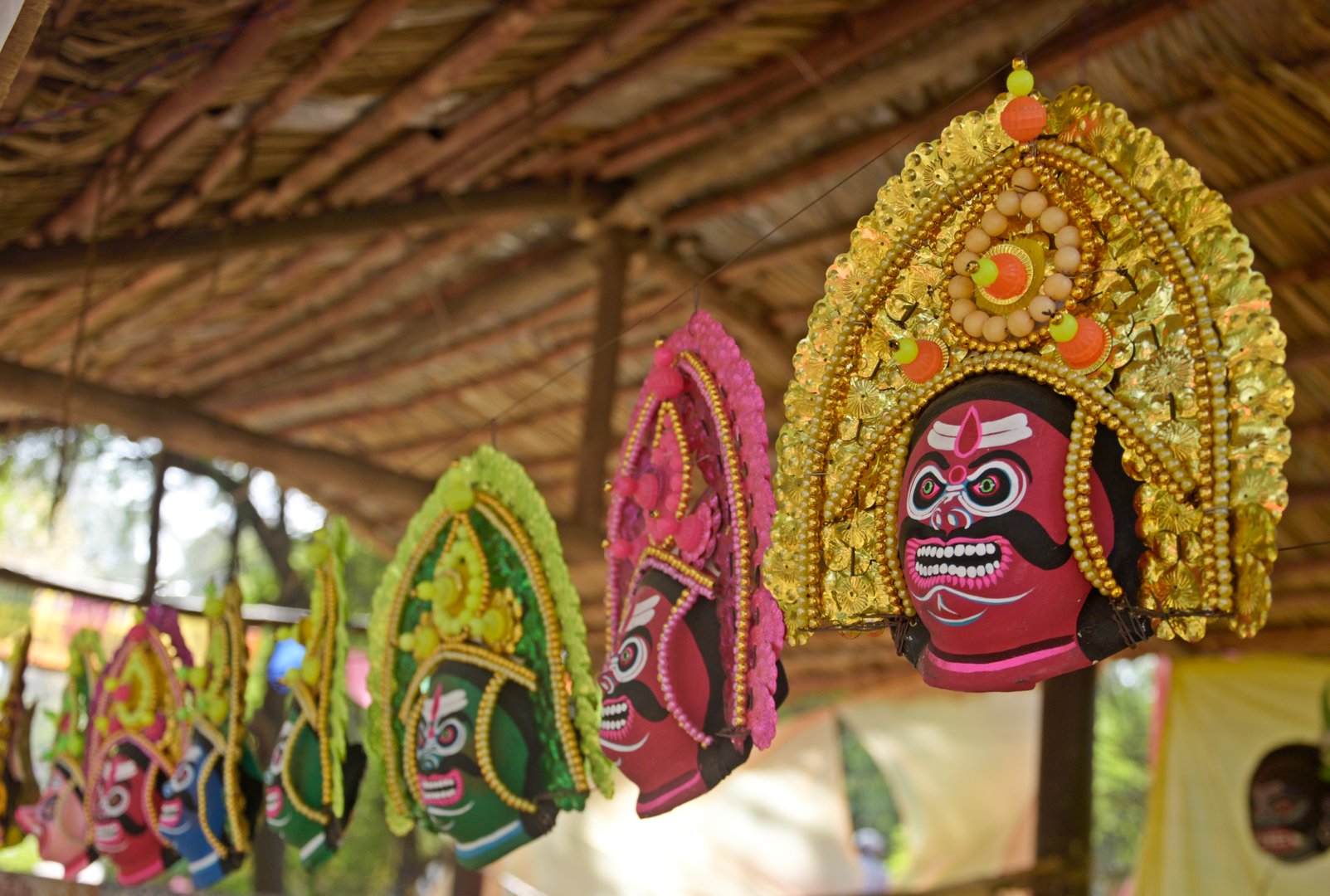 Traditional mask at trade fair surajkund, Fairdabad, Haryana, India