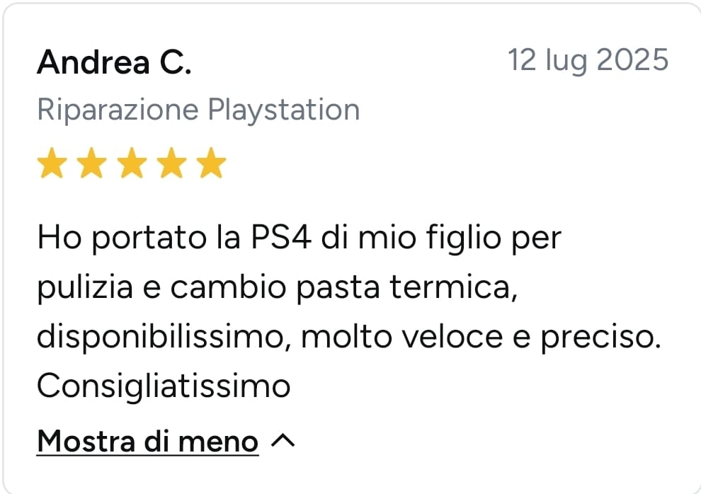 Recensione cliente