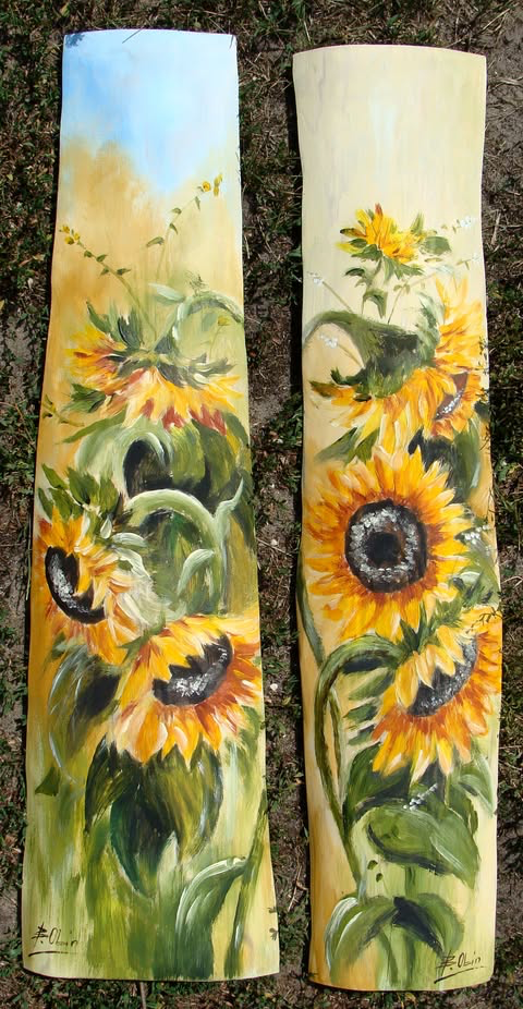 Słoneczniki dł 70cm deska oflis